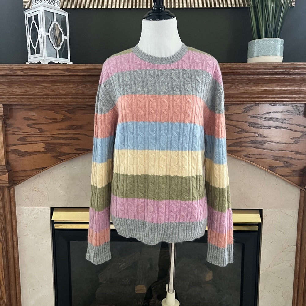 Field Gear Women's Vintage Lambswool‎ Rabbit Hair Crewneck Sweater Size Medium
